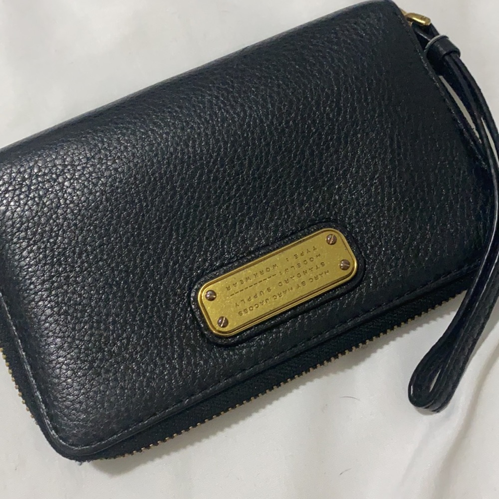 Marc By Marc Jacob Black Work Wear Zip Up Wallet